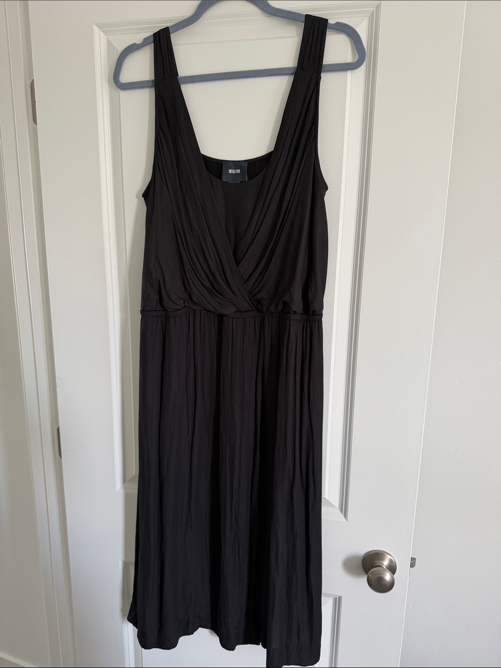 Maeve Black Sleeveless V-Neck Midi Dress